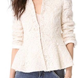 Alice & Olivia white lace blazer